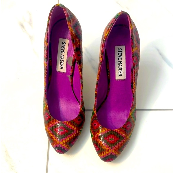Steve Madden Purple and Pink  Classic Heels Size 6 - Picture 1 of 6